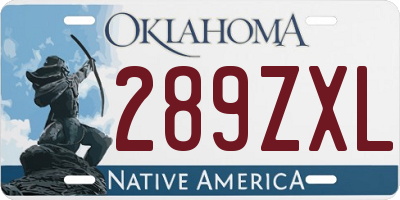 OK license plate 289ZXL