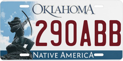 OK license plate 290ABB