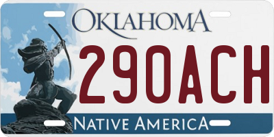 OK license plate 290ACH