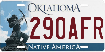 OK license plate 290AFR