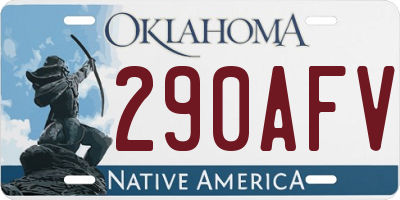 OK license plate 290AFV