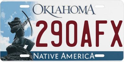 OK license plate 290AFX