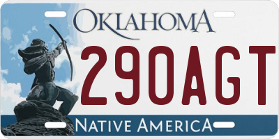 OK license plate 290AGT