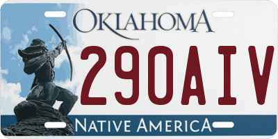 OK license plate 290AIV