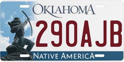 OK license plate 290AJB