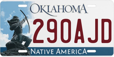 OK license plate 290AJD