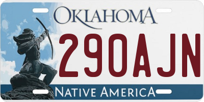 OK license plate 290AJN