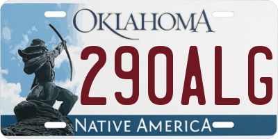 OK license plate 290ALG