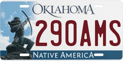 OK license plate 290AMS