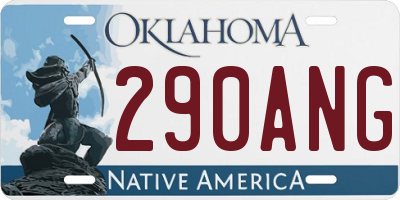 OK license plate 290ANG