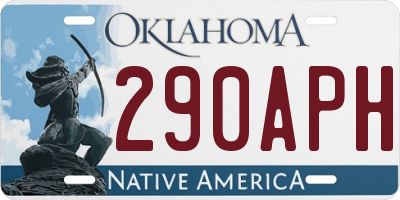 OK license plate 290APH