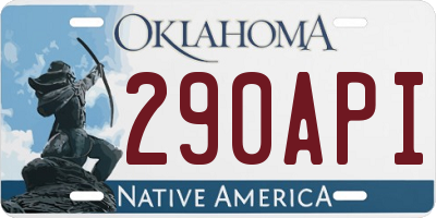 OK license plate 290API
