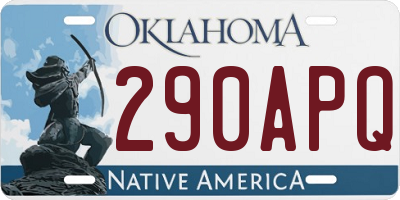 OK license plate 290APQ