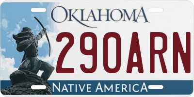 OK license plate 290ARN