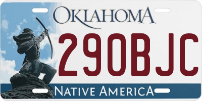OK license plate 290BJC