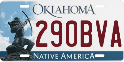 OK license plate 290BVA