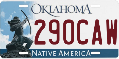 OK license plate 290CAW