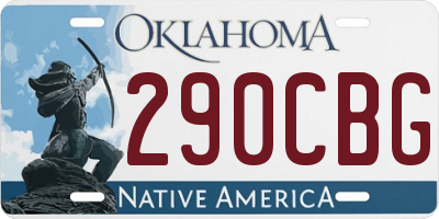 OK license plate 290CBG