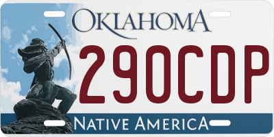 OK license plate 290CDP