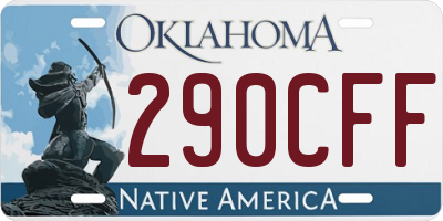 OK license plate 290CFF
