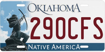 OK license plate 290CFS
