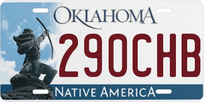 OK license plate 290CHB