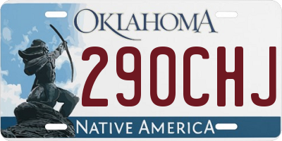 OK license plate 290CHJ