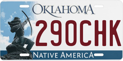 OK license plate 290CHK