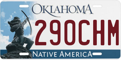 OK license plate 290CHM