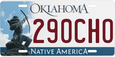 OK license plate 290CHO