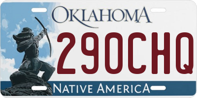 OK license plate 290CHQ