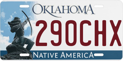 OK license plate 290CHX