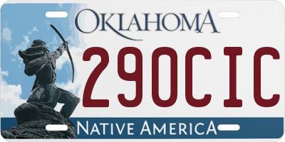 OK license plate 290CIC