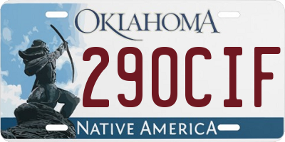 OK license plate 290CIF