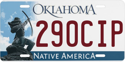 OK license plate 290CIP