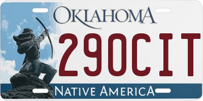 OK license plate 290CIT