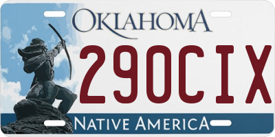OK license plate 290CIX