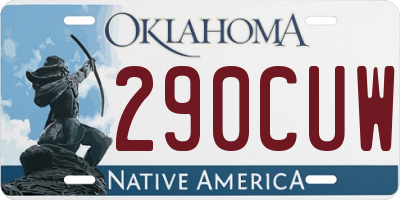 OK license plate 290CUW