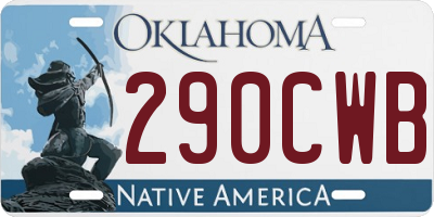 OK license plate 290CWB