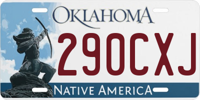 OK license plate 290CXJ