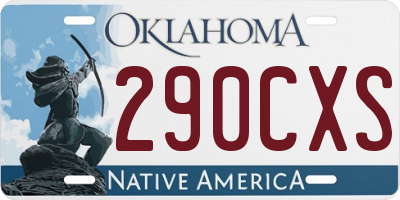 OK license plate 290CXS
