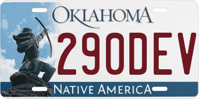 OK license plate 290DEV