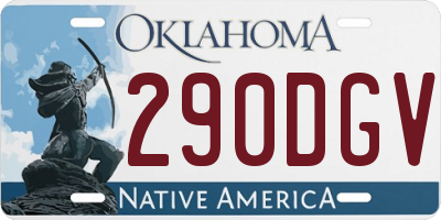 OK license plate 290DGV