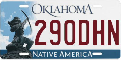 OK license plate 290DHN