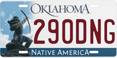 OK license plate 290DNG