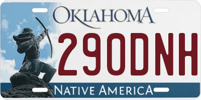 OK license plate 290DNH