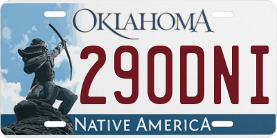 OK license plate 290DNI