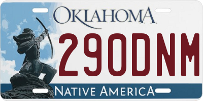 OK license plate 290DNM