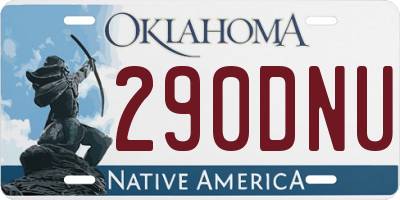 OK license plate 290DNU