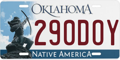 OK license plate 290DOY
